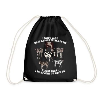 Je me fiche de ce que les gens pensent de moi Éleveur de vaches - Sac de sport léger - noir - Devant