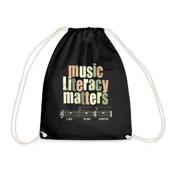 La littératie musicale, ça compte - Sac de sport léger - noir - Devant