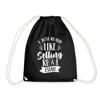 I like it easy to sell real estate brokers - Drawstring Bag - black - Front