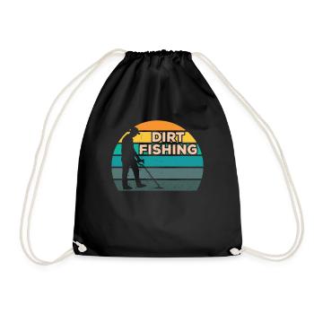 Dirt Fishing Metal Detecting Metalldetektion - Turnbeutel - Schwarz - Vorne