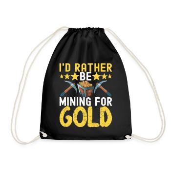 Gold Diggers Gold Mining - Drawstring Bag - black - Front