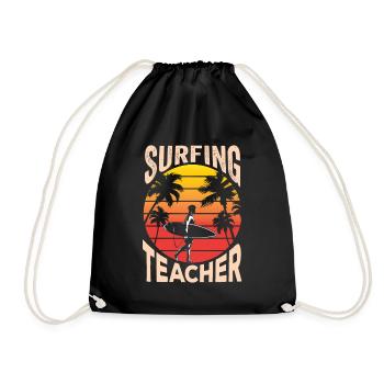 Moniteur de surf planche de surf surf surfer - Sac de sport léger - noir - Devant