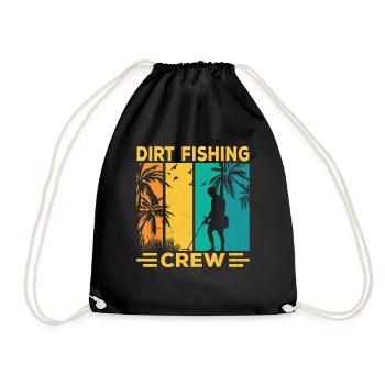 Dirt Fishing Mannschaft Sondengehen Metal - Turnbeutel - Schwarz - Vorne