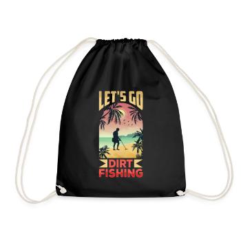 Allons à la pêche à la terre Détection de métaux - Sac de sport léger - noir - Devant