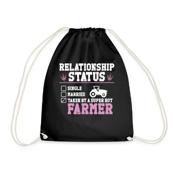 Farming Farmer Girl Girlfriend - Turnbeutel - Schwarz - Vorne