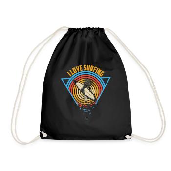 J’adore surfer surfer surfer planche de surf - Sac de sport léger - noir - Devant