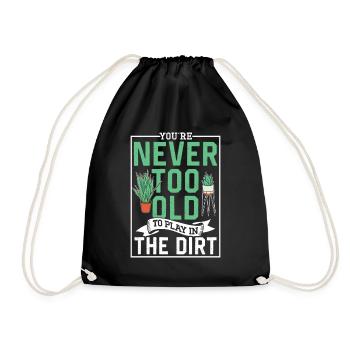 Tu n’es jamais trop vieux pour jouer dans la terre grand-père - Sac de sport léger - noir - Devant