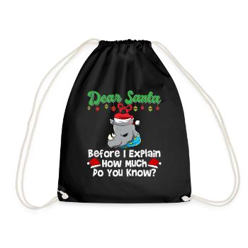 Cher Père Noël avant que j’explique combien savez-vous - Sac de sport léger - noir - Devant