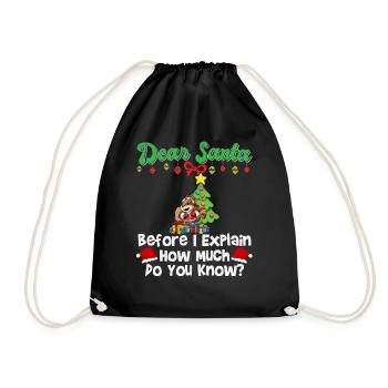 Cher Père Noël avant que j’explique combien savez-vous - Sac de sport léger - noir - Devant