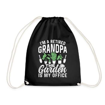 Je suis un grand-père à la retraite Le jardin est mon bureau - Sac de sport léger - noir - Devant