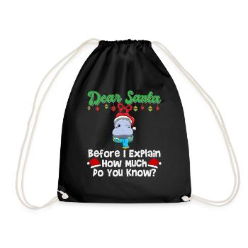 Cher Père Noël avant que j’explique combien savez-vous - Sac de sport léger - noir - Devant
