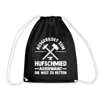 Hufbeschlagschmied Pferdeschmied Hufschmied - Turnbeutel - Schwarz - Vorne