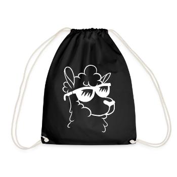 Lama Lama Llama Llama - Lama Mignon Tête de Lama F - Sac de sport léger - noir - Devant