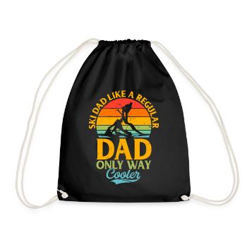 Ski Dad Like A Regular Dad Only Way Cooler - Daddy - Turnbeutel - Schwarz - Vorne