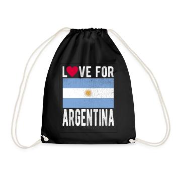 ARGENTINA flag - Drawstring Bag - black - Front