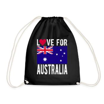 Drapeau de l’Australie - Sac de sport léger - noir - Devant