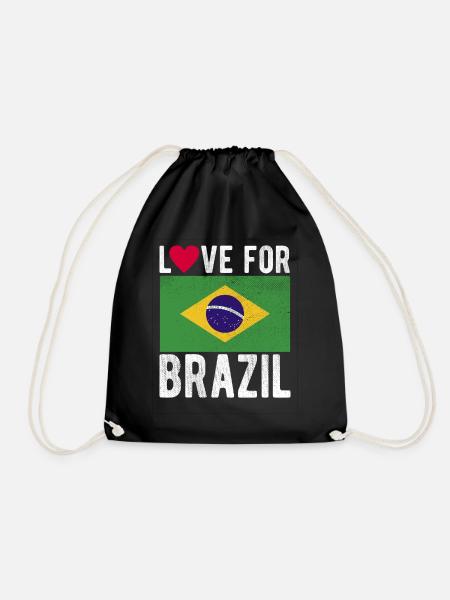 Drapeau du Brésil - Sac de sport léger - noir