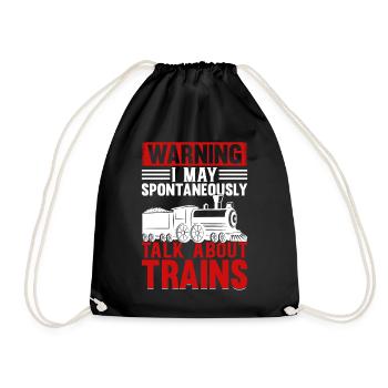 Locomotive - Avertissement je peux spontanément parler Abou - Sac de sport léger - noir - Devant