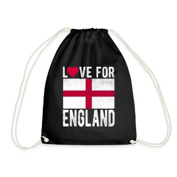 England Flag - Drawstring Bag - black - Front