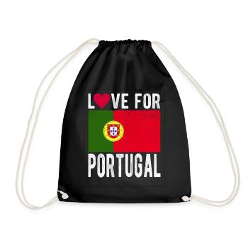 Drapeau du Portugal - Sac de sport léger - noir - Devant