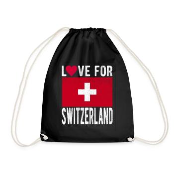 Drapeau de la Suisse - Sac de sport léger - noir - Devant