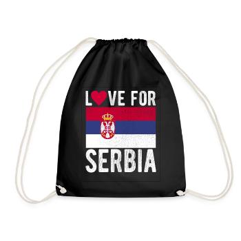 Drapeau de la Serbie - Sac de sport léger - noir - Devant