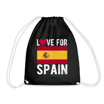 Drapeau de l’Espagne - Sac de sport léger - noir - Devant
