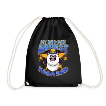 My Dad Can Arrest You Dad - Drawstring Bag - black - Front