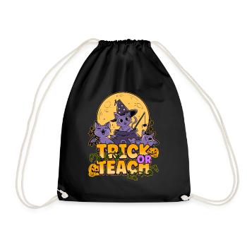 Trick Or Teach - Drawstring Bag - black - Front