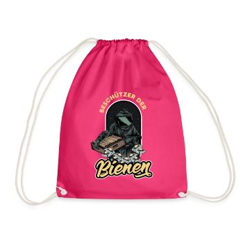 Protector of bees - Drawstring Bag - fuchsia - Front