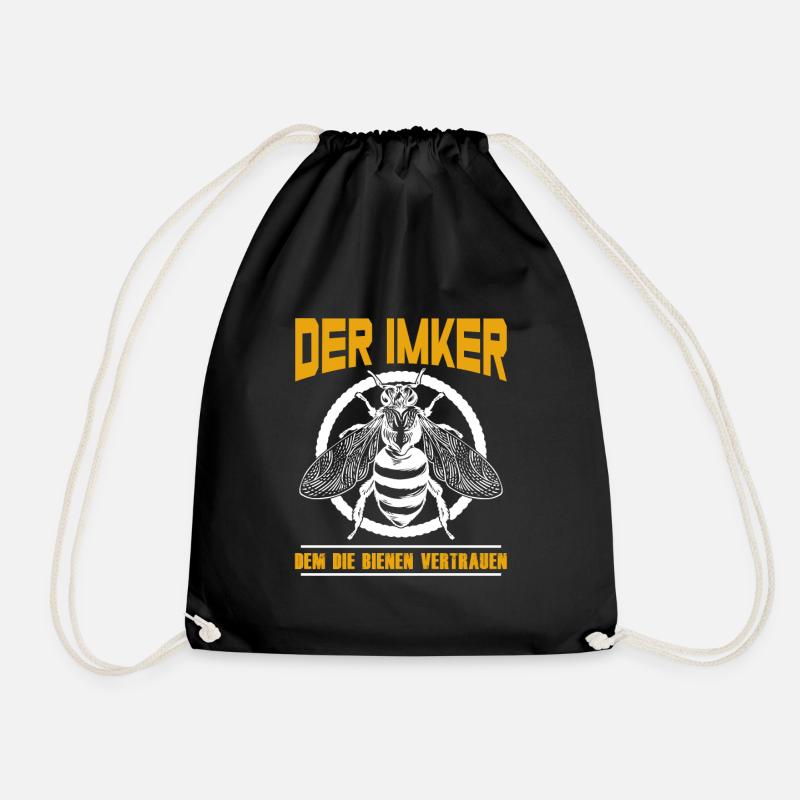 Der Imker dem die Bienen Vertrauen - Turnbeutel - Schwarz