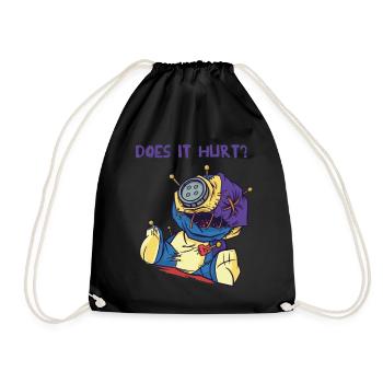 Voodoo doll Does it hurt? Creepy Halloween Witchers - Drawstring Bag - black - Front
