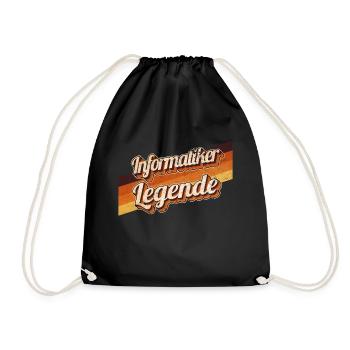 Programmierer Geburtstag als Legende geboren - Turnbeutel - Schwarz - Vorne