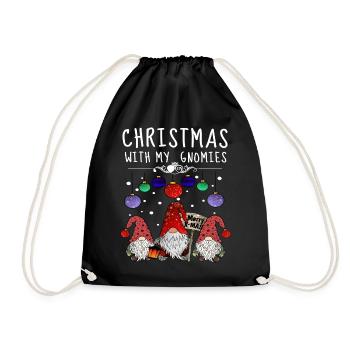 Joyeux Noël Famille Gnome - Sac de sport léger - noir - Devant