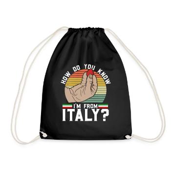 Italie Guitare Guitariste Guitariste Drôle - Sac de sport léger - noir - Devant