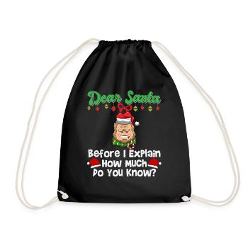 Cher Père Noël avant que j’explique combien savez-vous - Sac de sport léger - noir - Devant