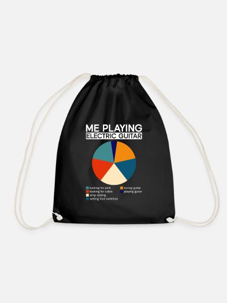 Ich spiele E-Gitarre - E-Gitarre Gitarre Spieler - Turnbeutel - Schwarz