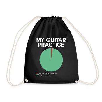 My Guitar Practice - Guitariste Electrique - Sac de sport léger - noir - Devant