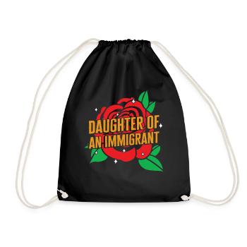 Chemise mexicaine, fille d’un immigrant floral - Sac de sport léger - noir - Devant