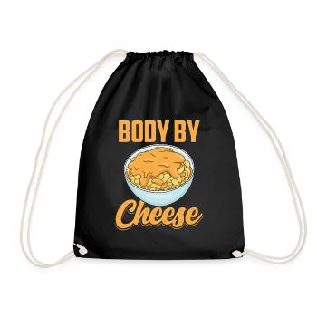 Body of Cheese Lovers Sayings Love Sweet - Drawstring Bag - black - Front
