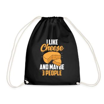 J’aime le fromage et peut-être 3 personnes amateurs de sucreries - Sac de sport léger - noir - Devant