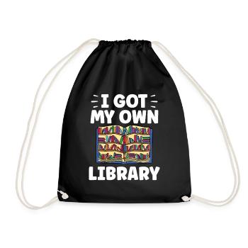 Ich Habe Meine Eigene Bibliothek Bibliothekar - Turnbeutel - Schwarz - Vorne