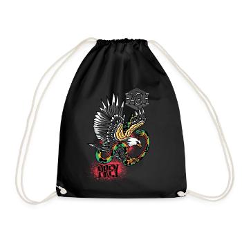 Falcon Sharp objects Falconry Eagle Goshawk Falk - Drawstring Bag - black - Front