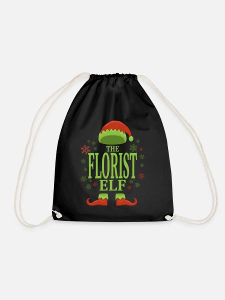 Florist Weihnachtself - Turnbeutel - Schwarz