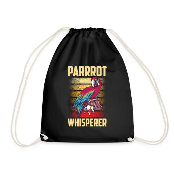 Parrot Whisperer Parrot Whisperer Sweet Parrots - Drawstring Bag - black - Front