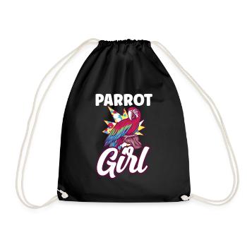 Perroquet Fille Mignon Animal Perroquets Pet - Sac de sport léger - noir - Devant