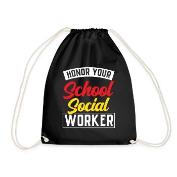 Honorez votre école Travailleur social en travail social scolaire - Sac de sport léger - noir - Devant