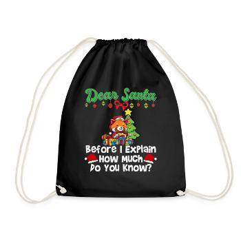 Cher Père Noël avant que j’explique combien savez-vous - Sac de sport léger - noir - Devant