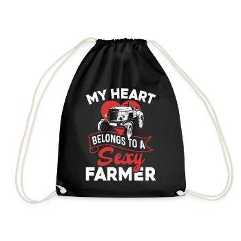 Farming Farmer Girl Wife - Turnbeutel - Schwarz - Vorne