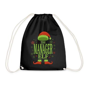 Manager Weihnachtself - Turnbeutel - Schwarz - Vorne
